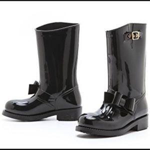 Valentino RED black leather boots